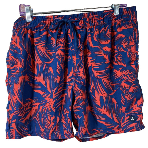 Sperry Mens Swim Trunks Size Large Floral Swimming Suit Hawaiian Shorts - Picture 1 of 11